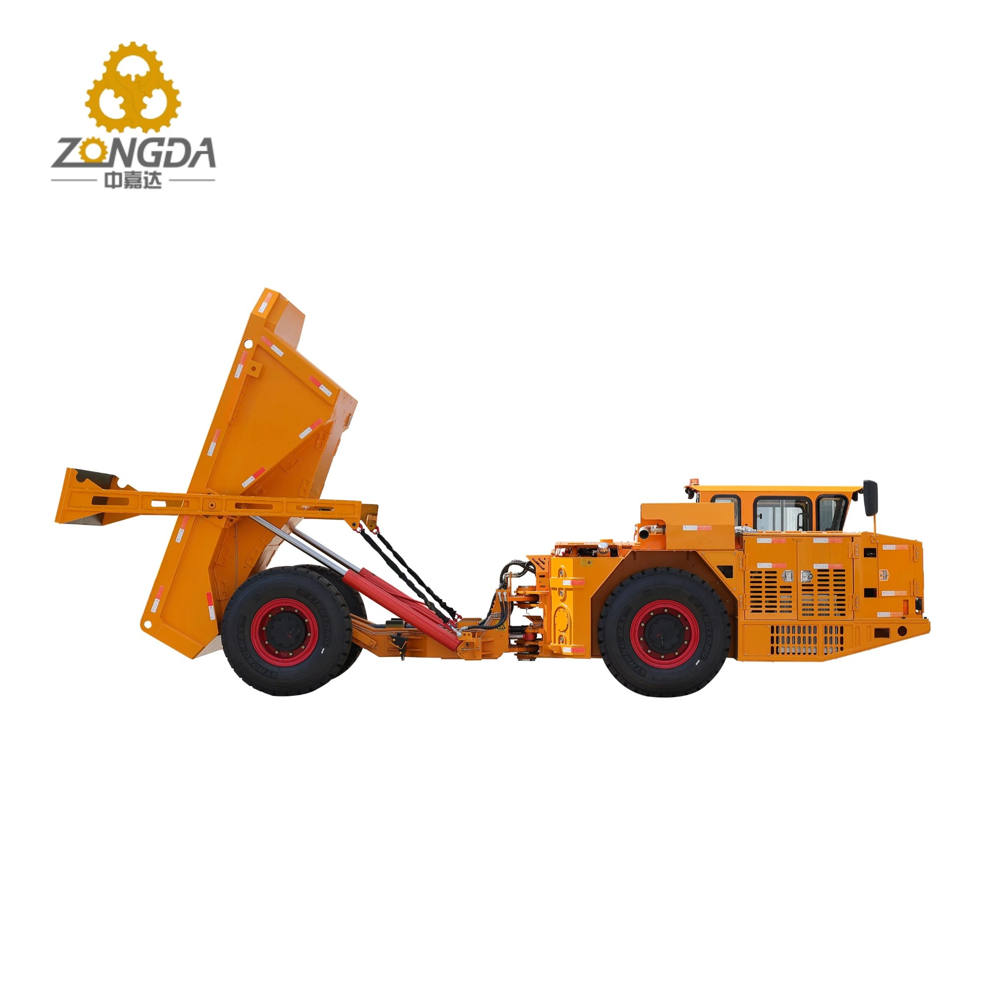ZDT105 articulated underground mining truck in tunnel operation