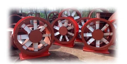 ZONGDA axial ventilation fans for underground mine airflow systems.