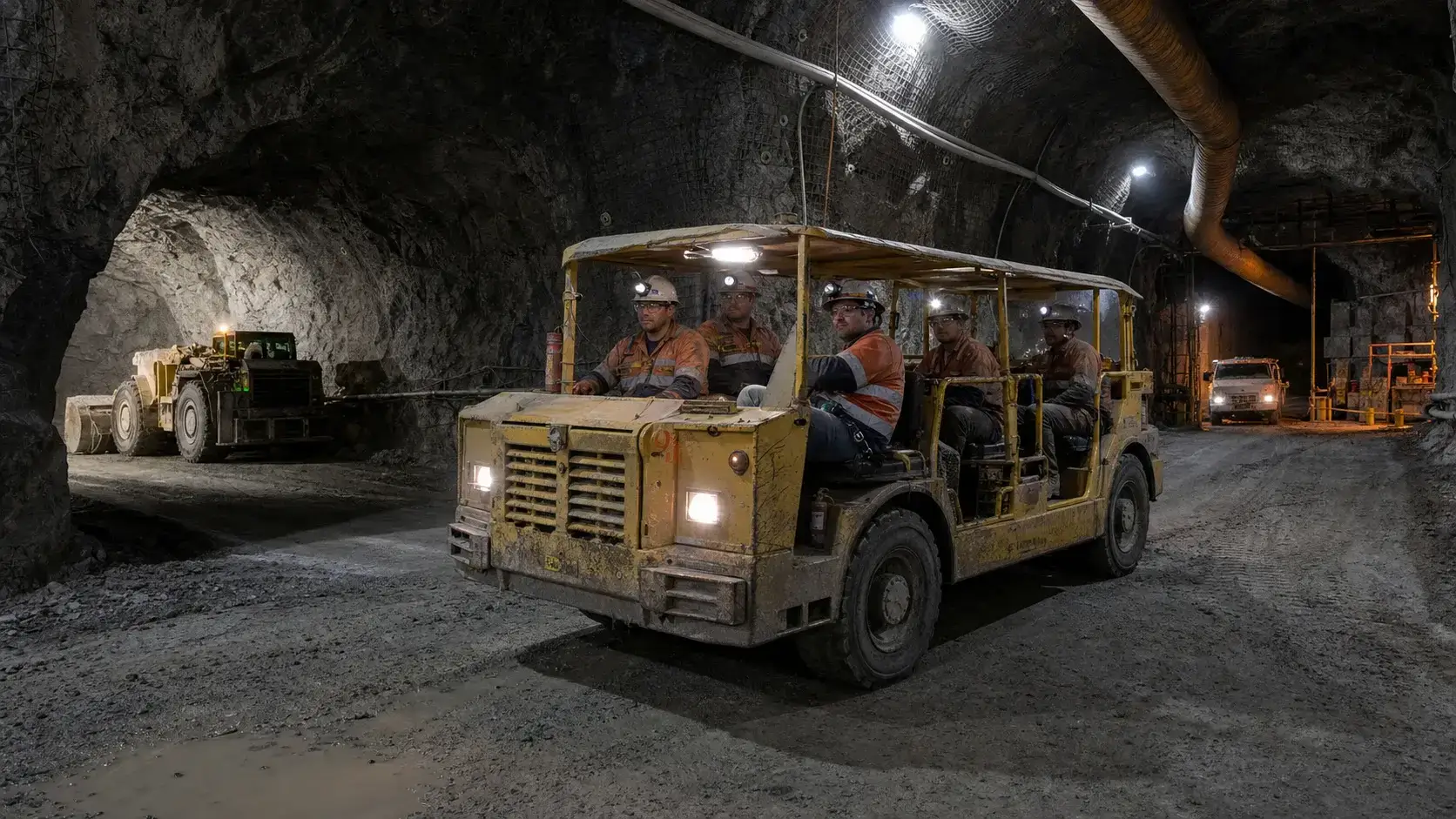 What are the benefits of using utility vehicles in underground mining operations (1)