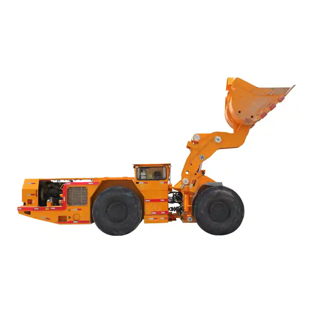 a heavy mining loader in a service day